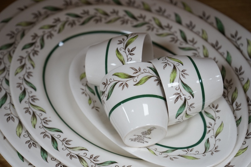 A Royal Doulton Almond Willow pattern part dinner service. Condition - good